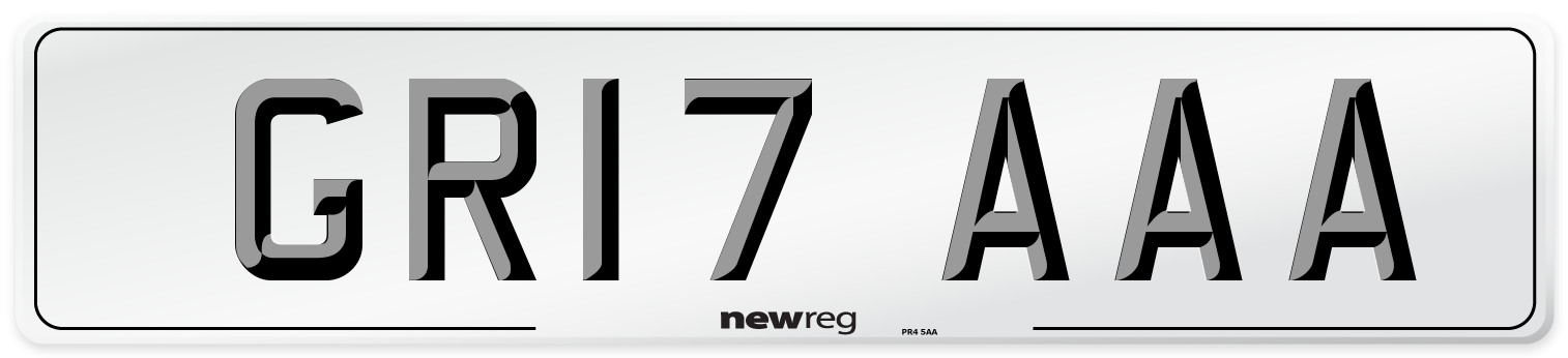 GR17 AAA Number Plate from New Reg